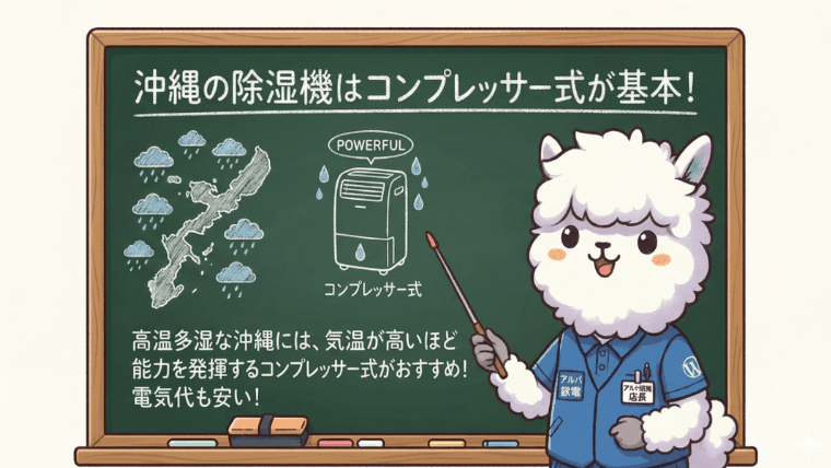 沖縄の除湿機はコンプレッサー式が基本！