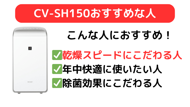CV-SH150は乾燥スピードにこだわる人