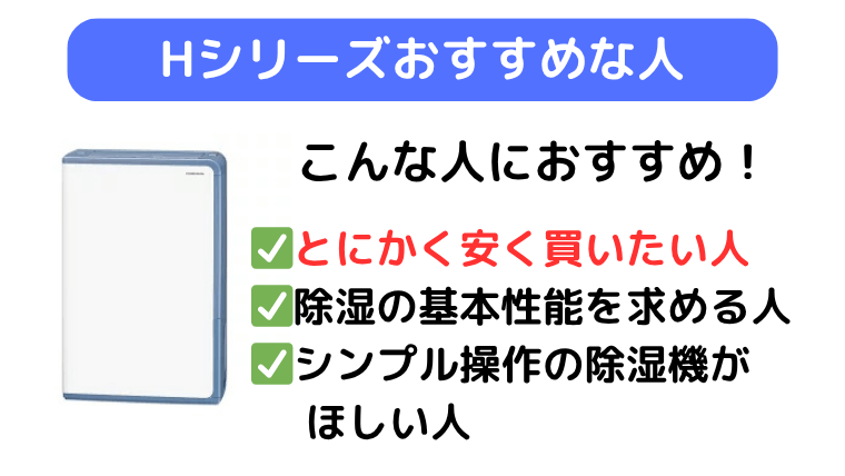 Hシリーズは価格重視の人
