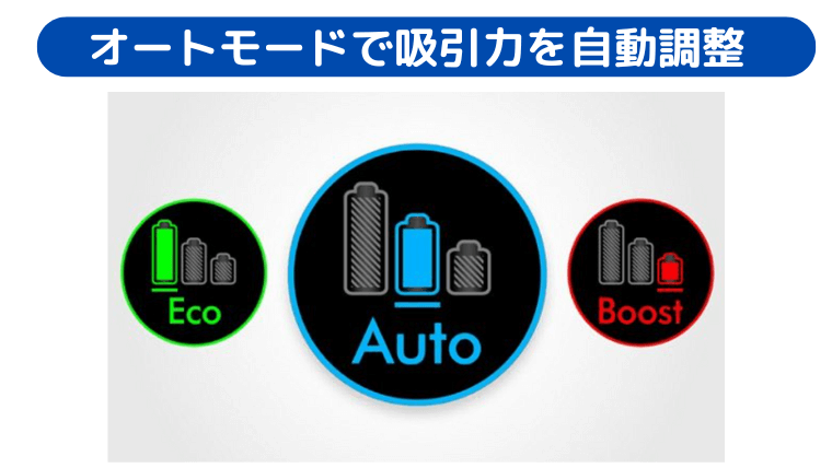 V12 オートモード 吸引力の自動調整ができる