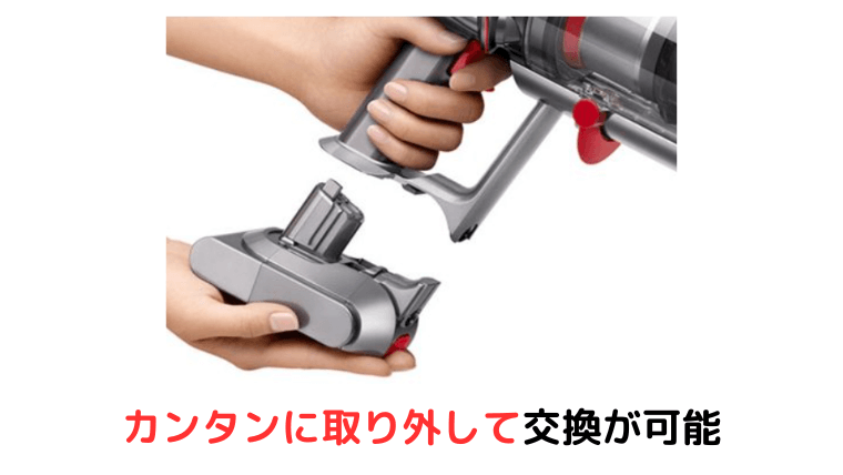 バッテリーが着脱式