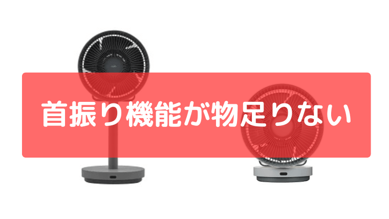 首振り機能が物足りない