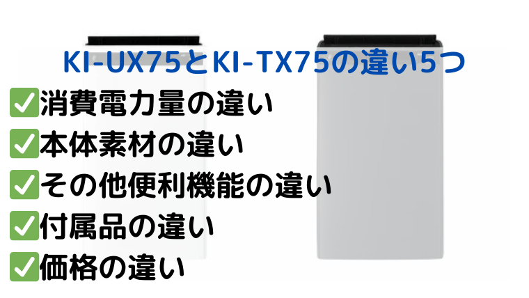 シャープ KI-UX75とKI-TX75の違い