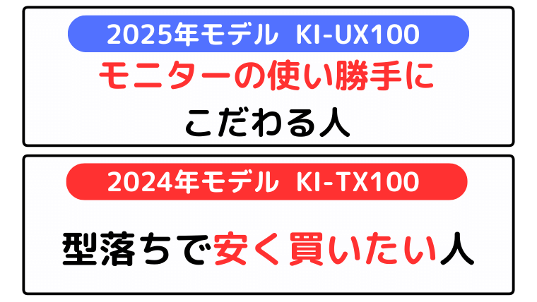 シャープ KI-UX100とKI-TX100 おすすめな人
