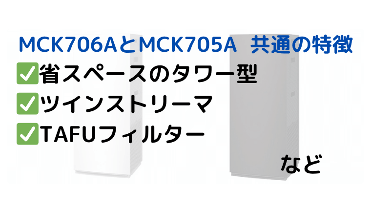 ダイキン MCK706AとMCK705A 共通の特徴