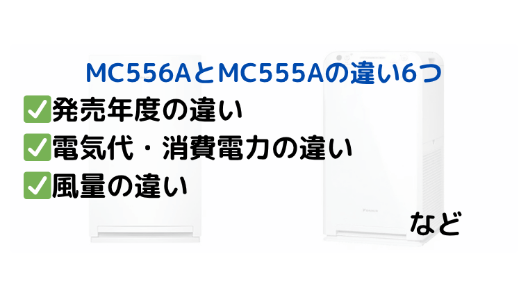 ダイキン MC556AとMC555Aの違い
