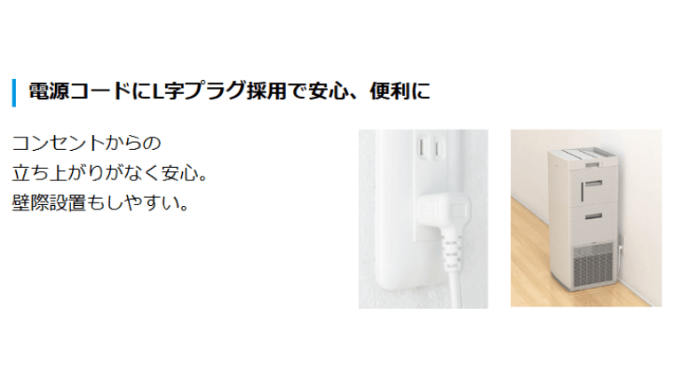 L字プラグ電源コード