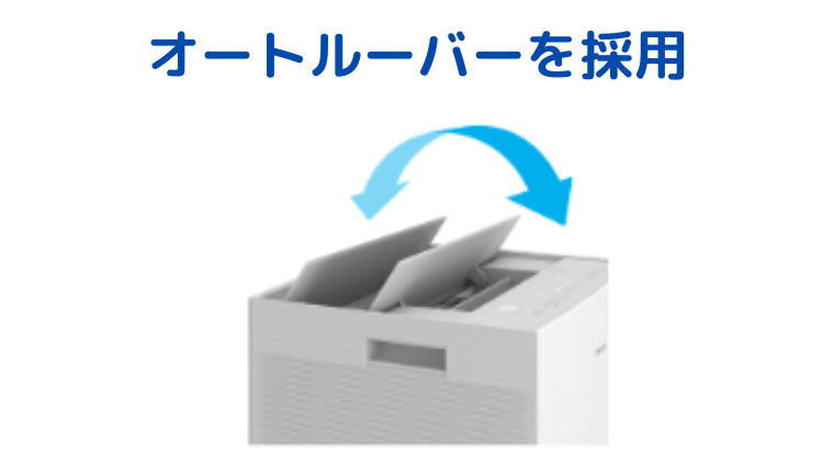 自動で風向を調整するオートルーバーを採用(気流制御)