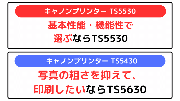 TS5530とTS5430の違い