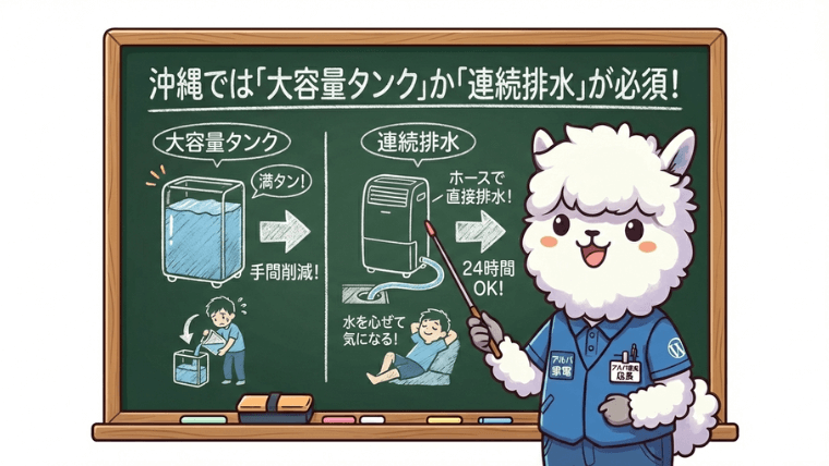 沖縄では「大容量タンク」か「連続排水」が必須