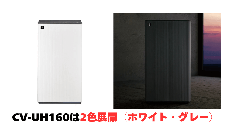CV-UH160は2色展開（ホワイト・グレー）