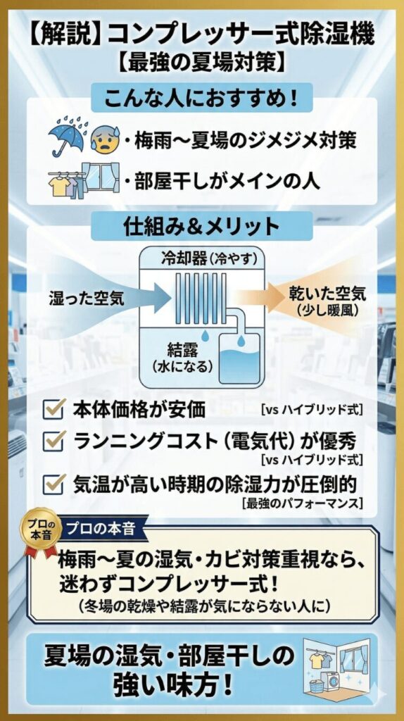 コンプレッサー式のメリット