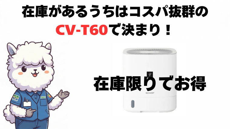 まとめ:性能差ゼロ!在庫があるうちはコスパ抜群の「CV-T60」で決まり