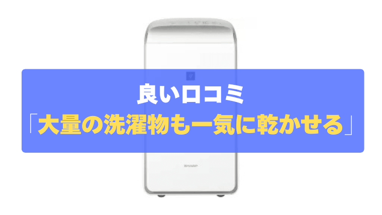 良い口コミ②：広角ワイドルーバーで、大量の洗濯物も一気に乾かせる