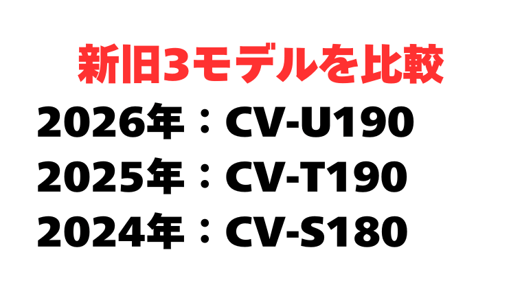 CV-U190の型落ち比較