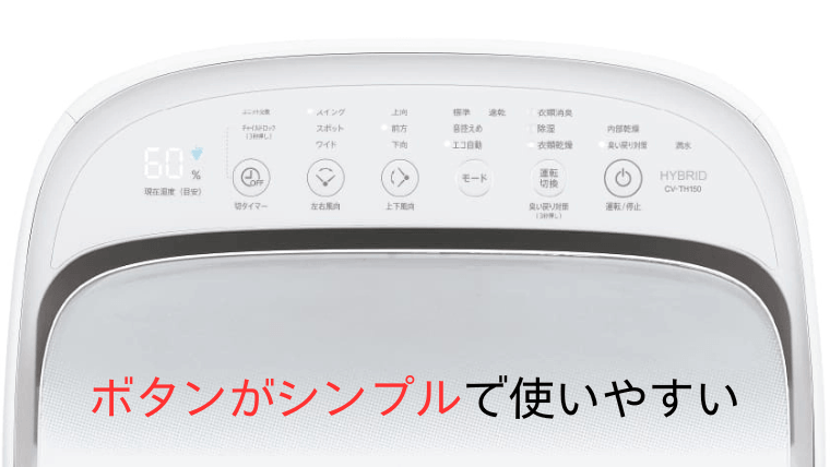 操作ボタンがシンプルで使いやすい