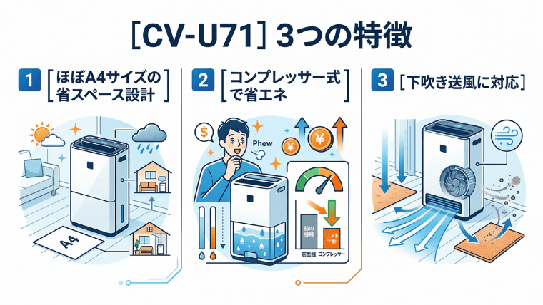 CV-U71 3つの特徴
