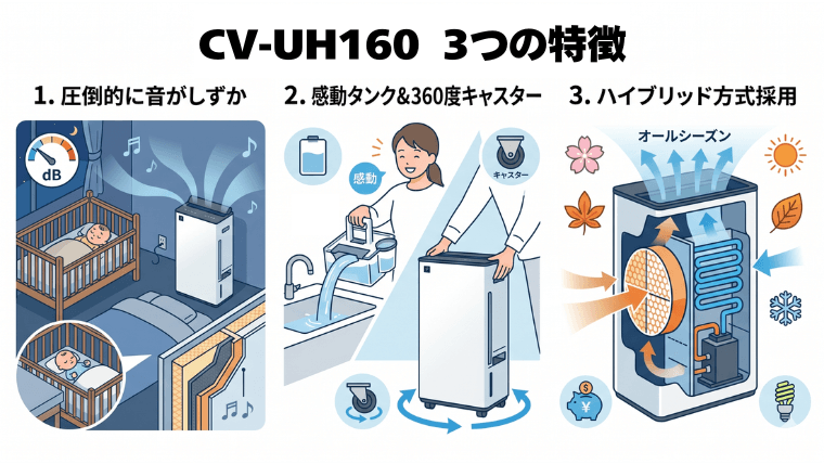 CV-UH160 3つの特徴