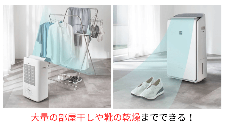 洗濯物を高い位置に干す「2段干し」や、床に置いた靴の乾燥など、風を当てたい場所にピンポイントで狙い撃ちが可能。