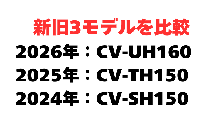 【比較表】歴代3モデルの違い（2024・2025・2026）