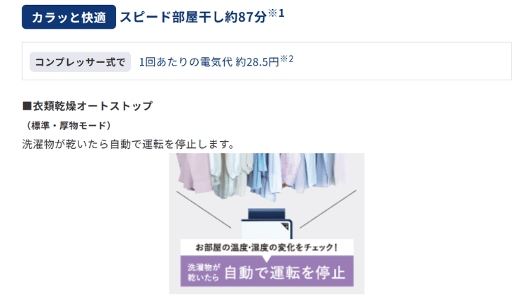 スピード部屋干し87分