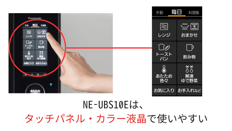 カラータッチ液晶の見本